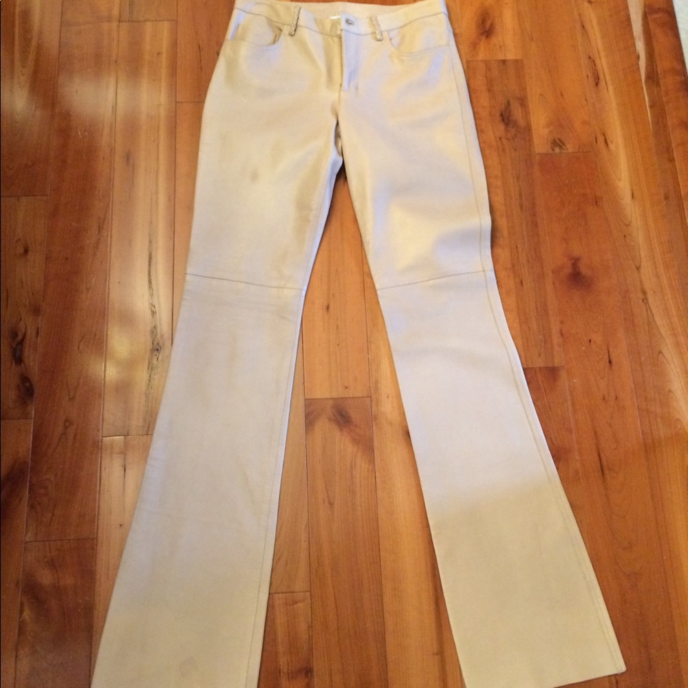 Yves Saint Laurent Leather Pant Sz 40 w/35” inseam